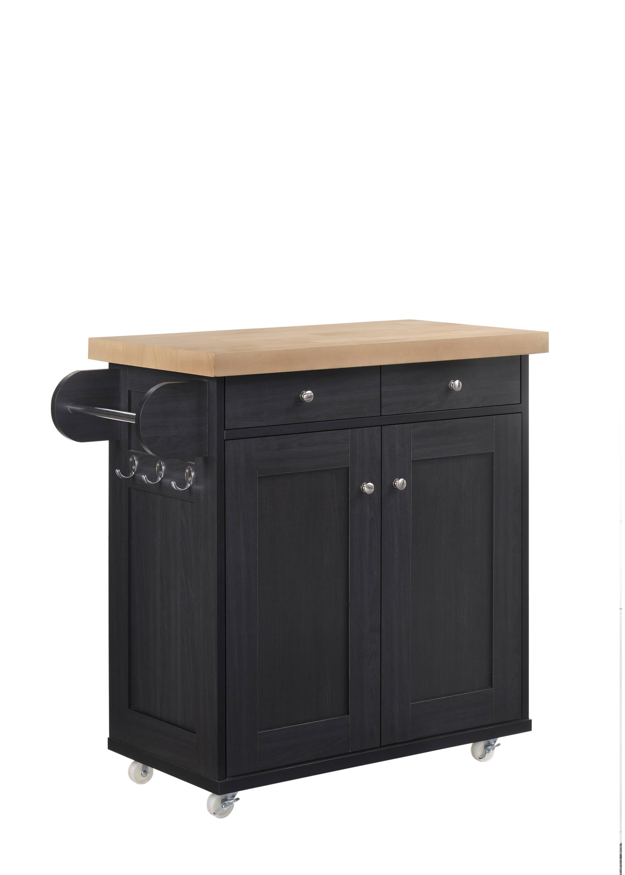 Arleta Kitchen Trolley in Black - Ezzo