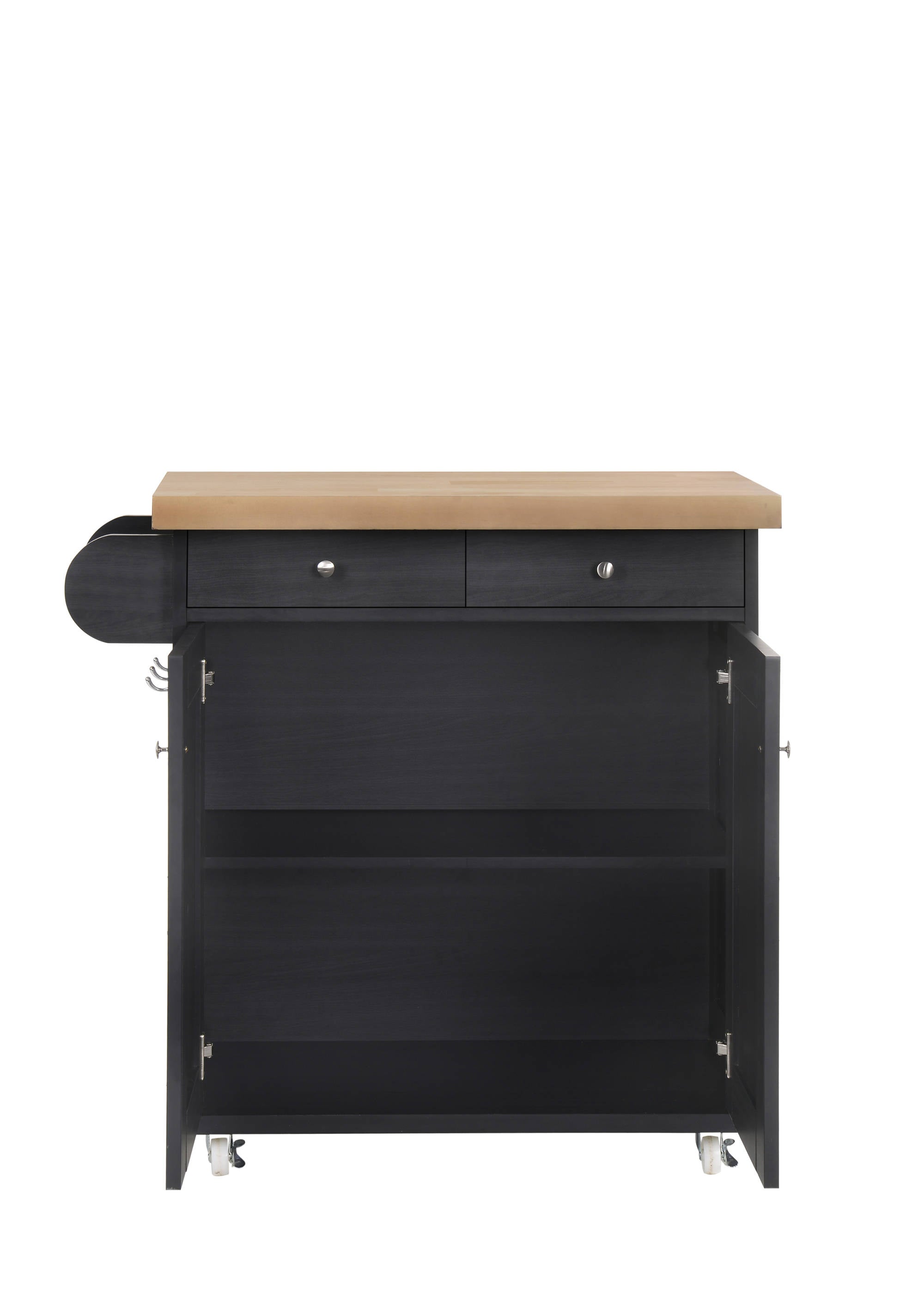 Arleta Kitchen Trolley in Black - Ezzo