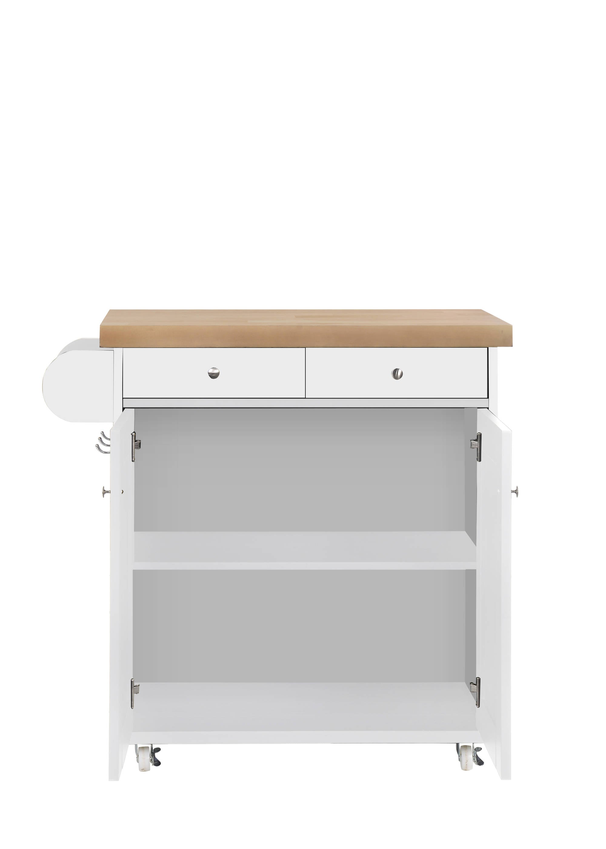 Arleta Kitchen Trolley in White - Ezzo