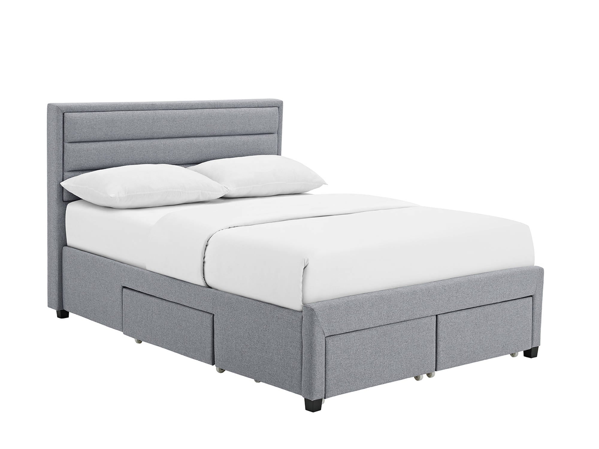 Charlton King Size Bed in Grey - Ezzo