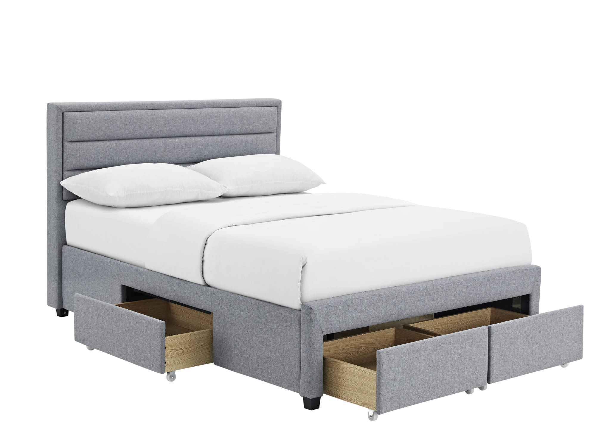 Charlton Double Bed in Grey - Ezzo