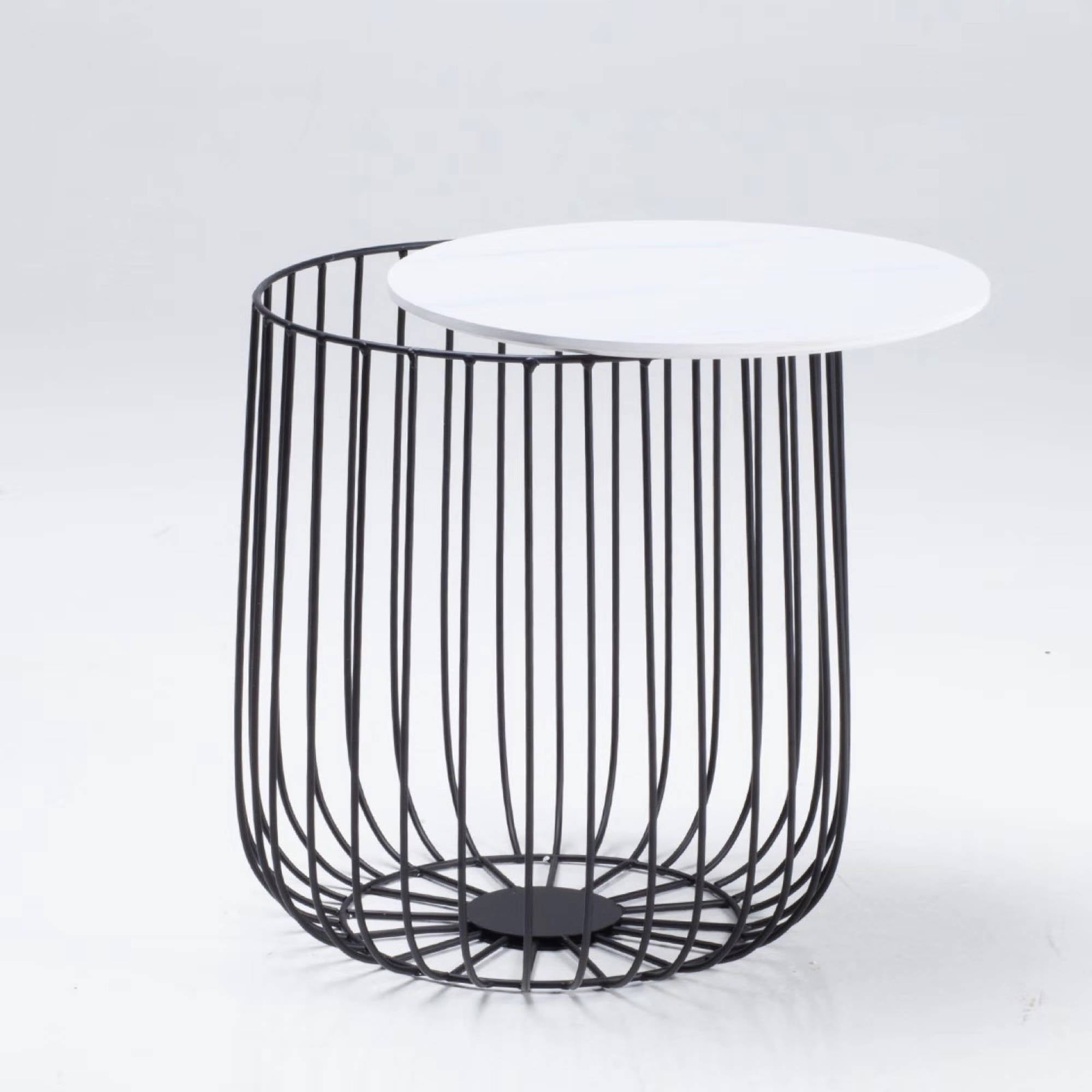 Elio Small Black Cage Table - Ezzo
