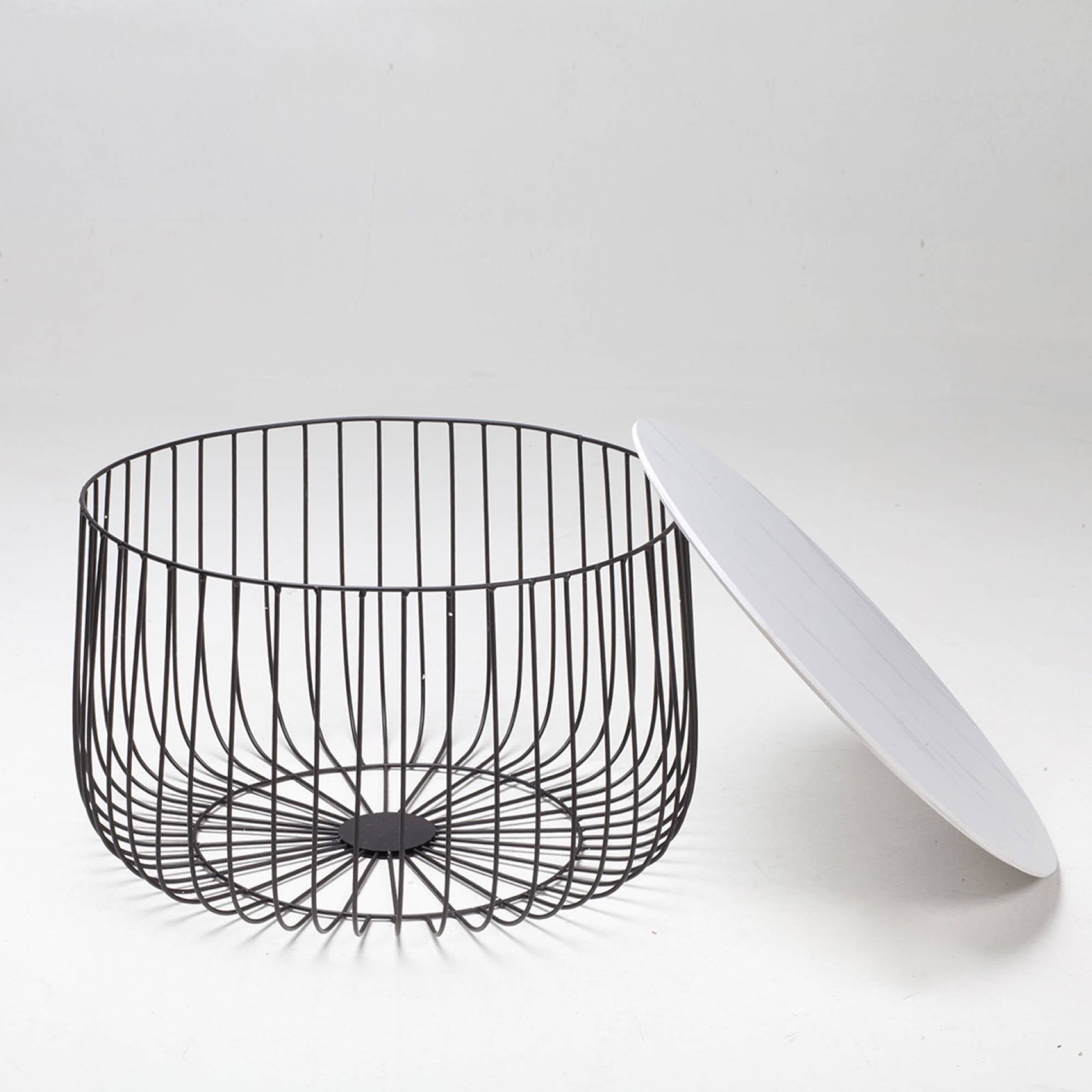 Elio Large Black Cage Table - Ezzo