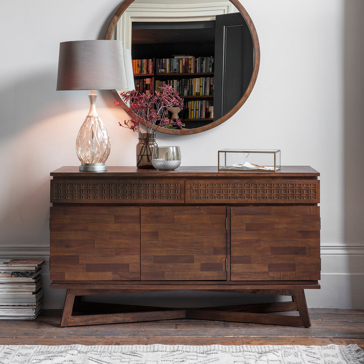 Greenwich 3 Door  2 Drawer Sideboard in Natural - Ezzo