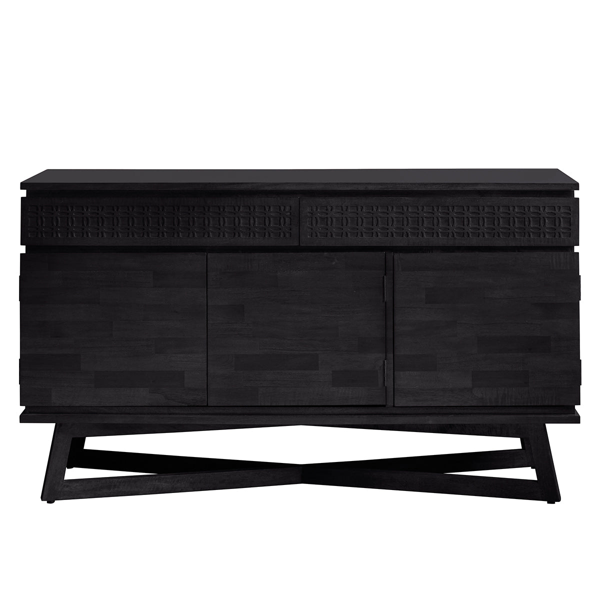 Greenwich 3 Door  2 Drawer Sideboard in Matt Charcoal - Ezzo