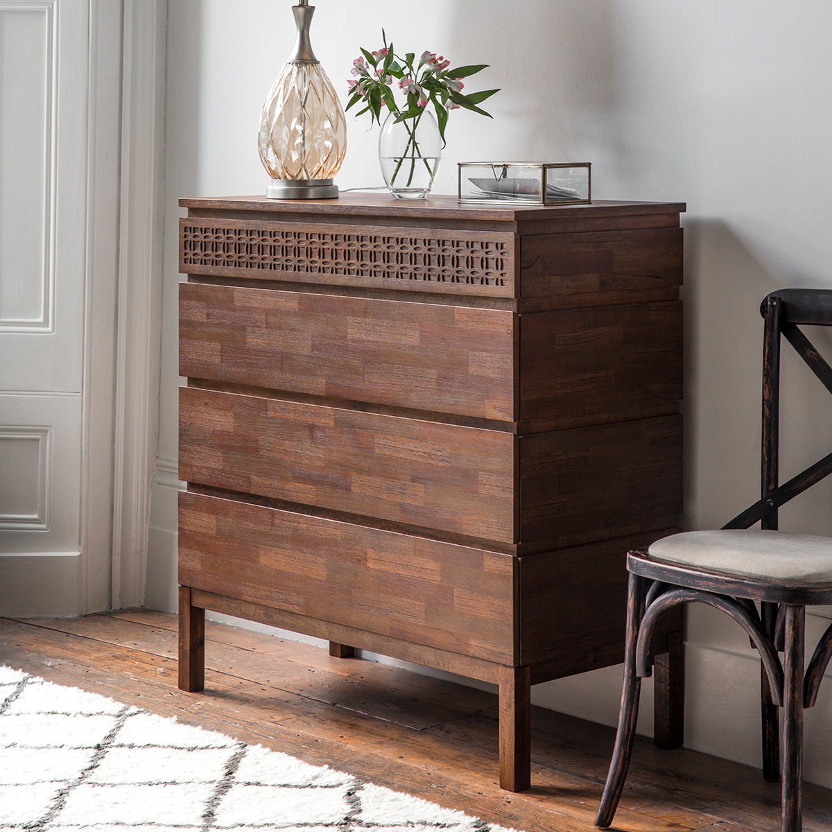Greenwich 4 Drawer Chest in Natural - Ezzo