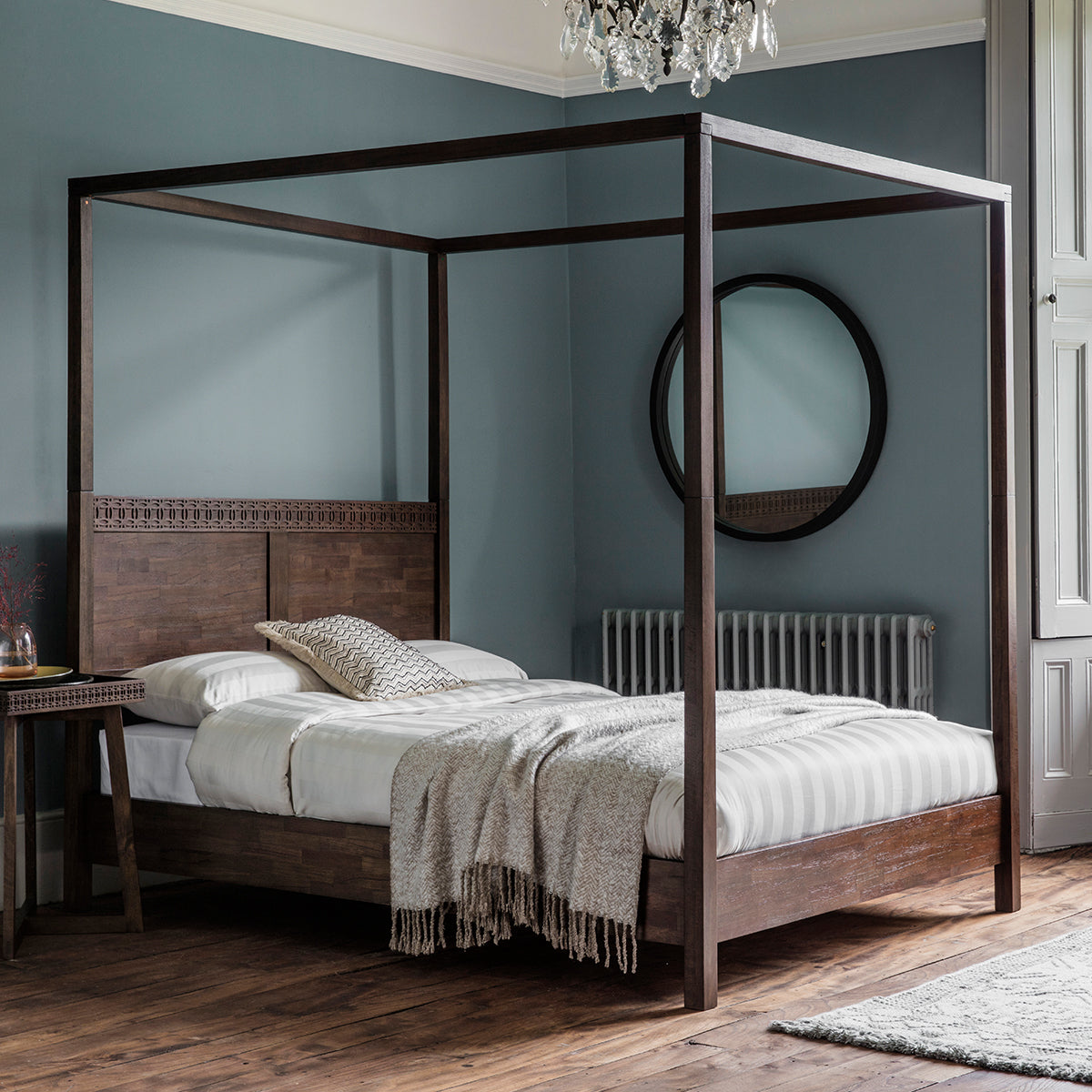 Greenwich 4 Poster King Size Bed in Natural - Ezzo