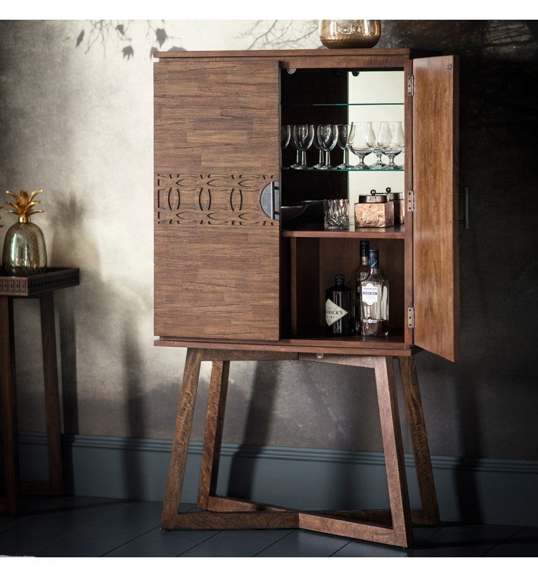 Greenwich Cocktail Cabinet in Natural - Ezzo