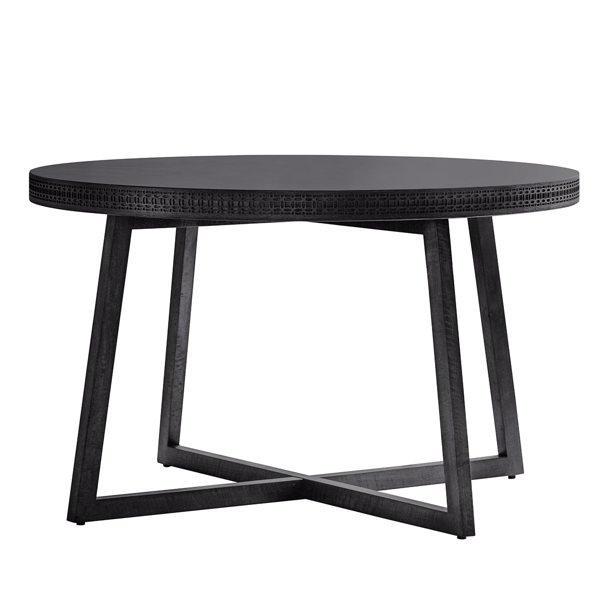 Greenwich Round Dining Table in Matt Charcoal - Ezzo