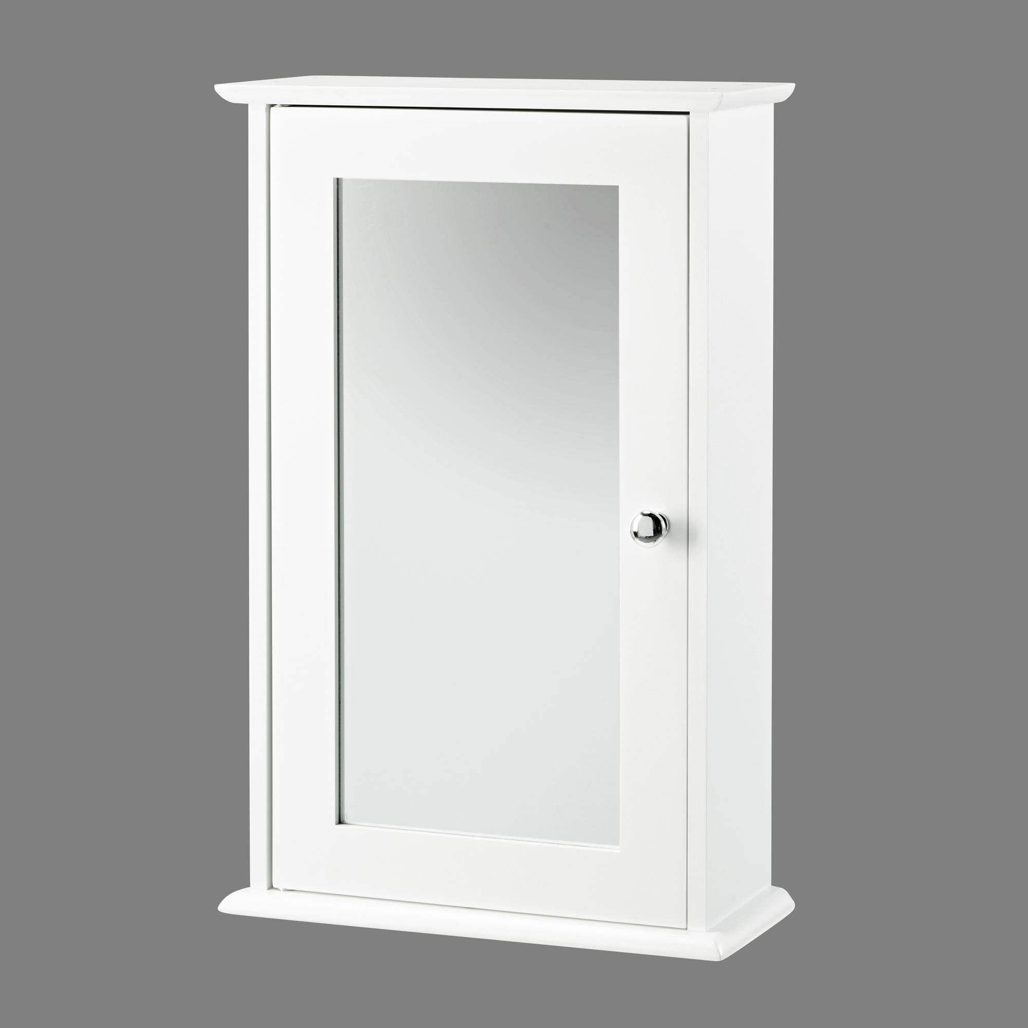 Kodiak White Mirrored Wall Cabinet - Ezzo