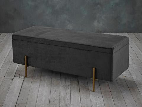 Layla Ottoman in Grey - Ezzo