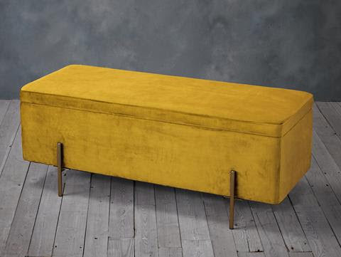Layla Ottoman in Mustard - Ezzo