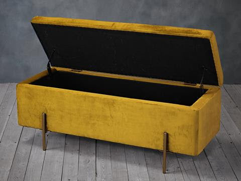 Layla Ottoman in Mustard - Ezzo