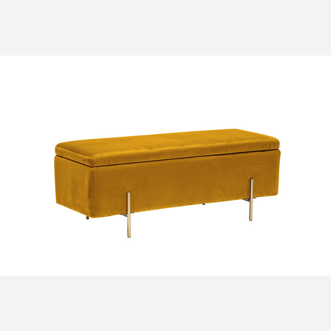 Layla Ottoman in Mustard - Ezzo