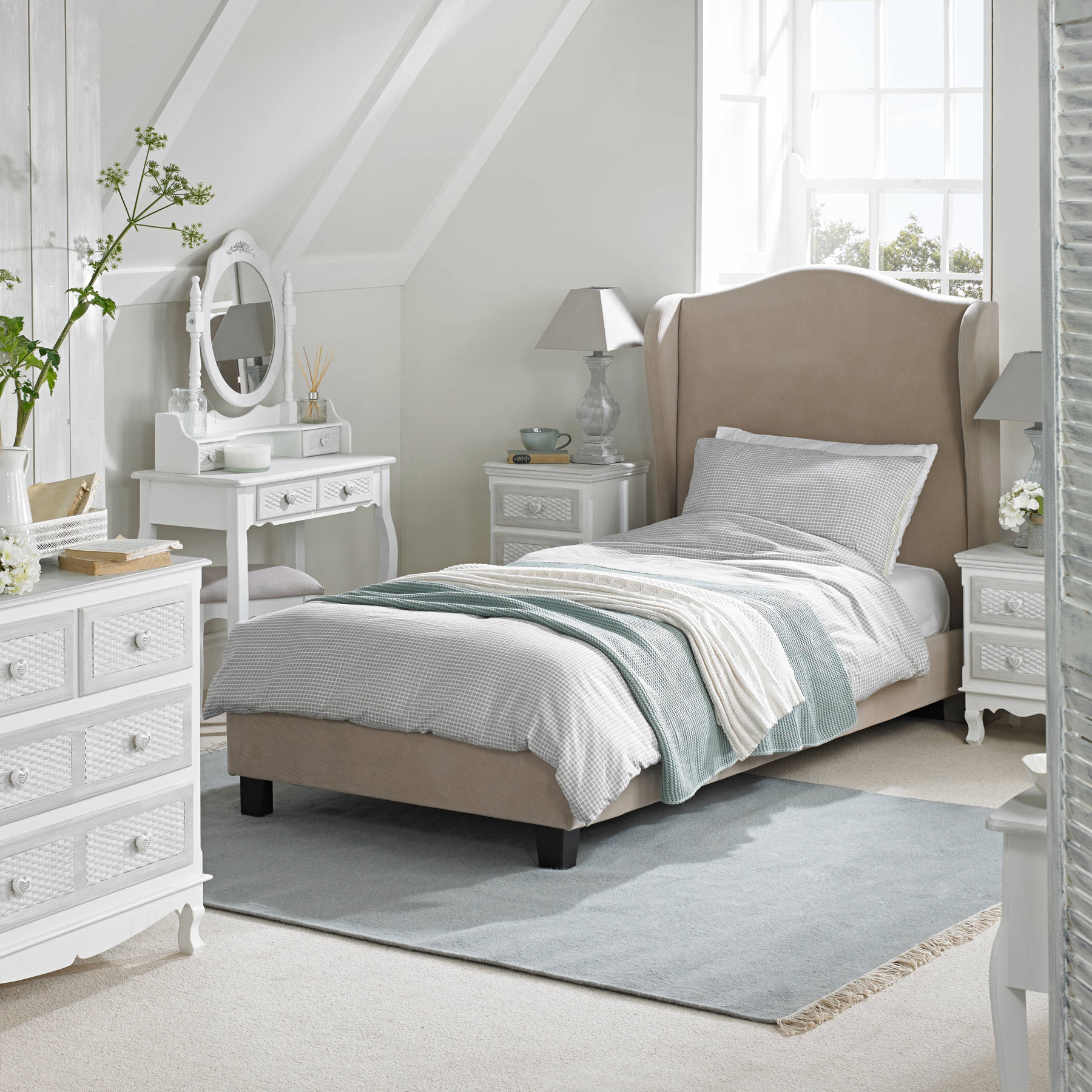 Lorient 1 Drawer Bedside Cabinet - Ezzo