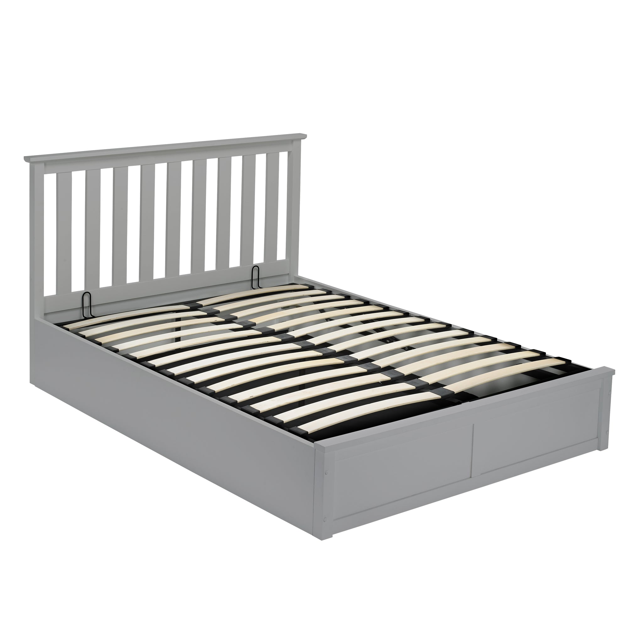 Marston Double Ottoman Bed in Grey - Ezzo