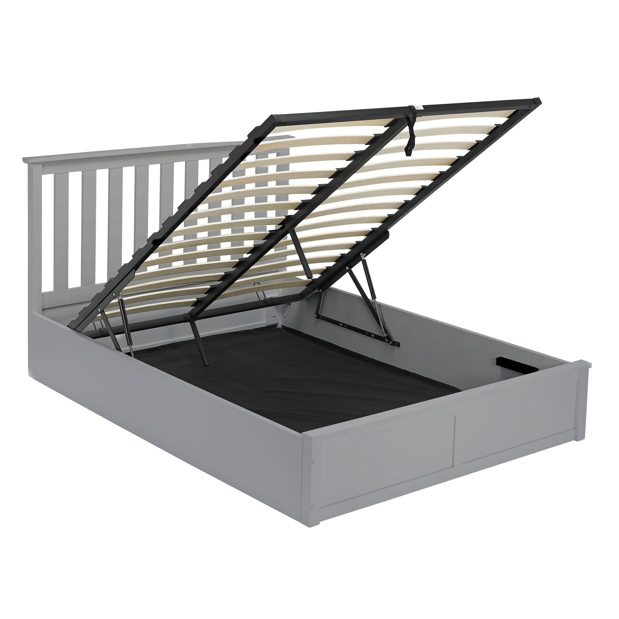 Marston Double Ottoman Bed in Grey - Ezzo