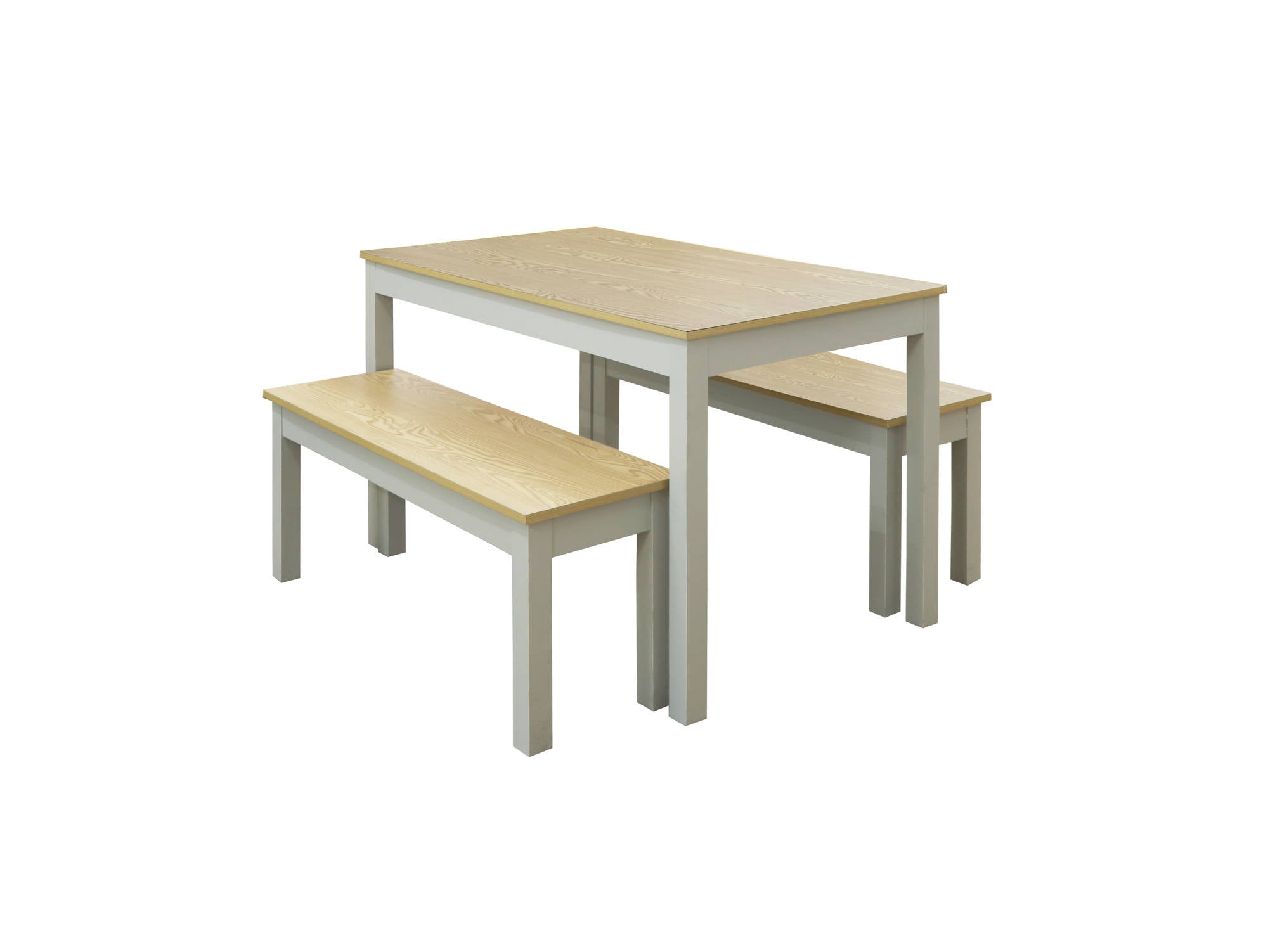 Medina Dining Set in Oak and Grey - Ezzo