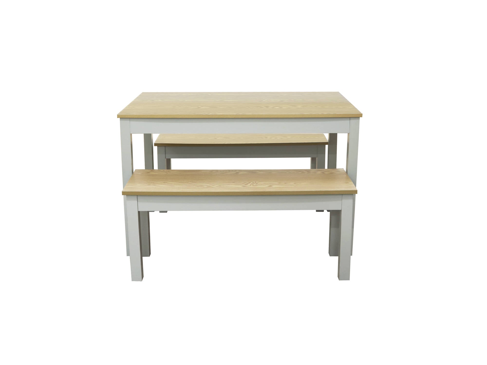 Medina Dining Set in Oak and Grey - Ezzo