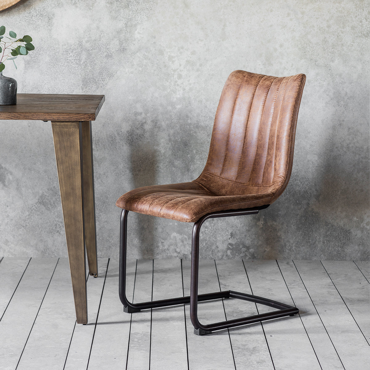 Scala Brown Chair Pair - Ezzo