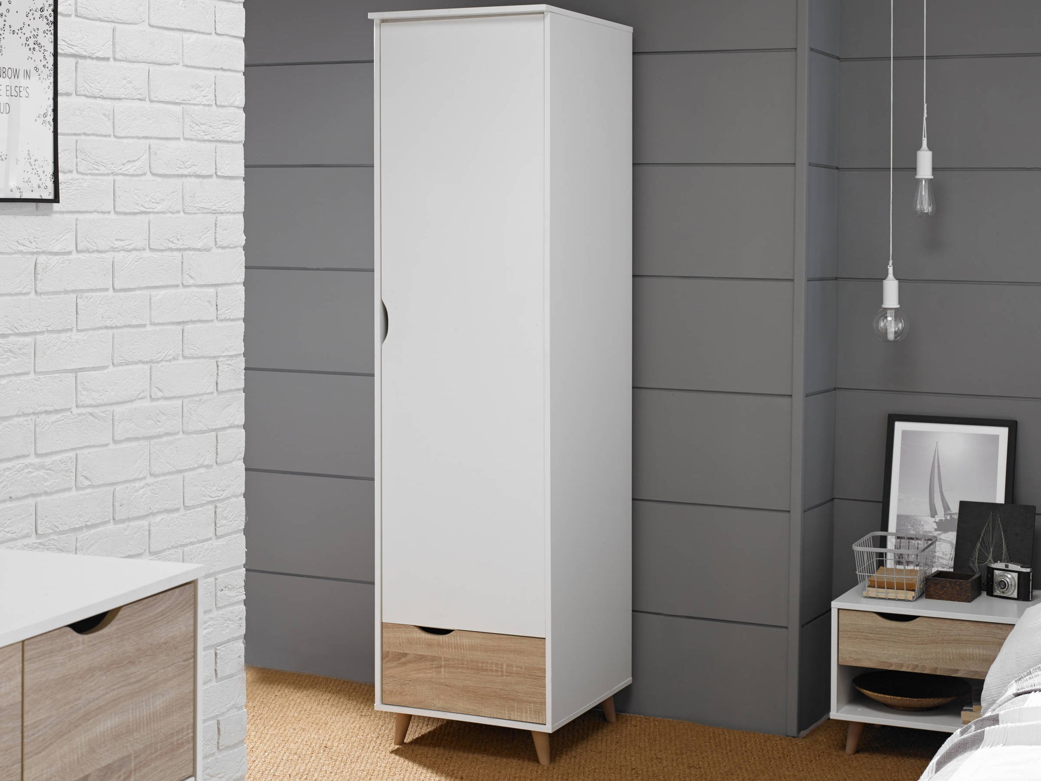 Solna 1 Door Wardrobe - Ezzo