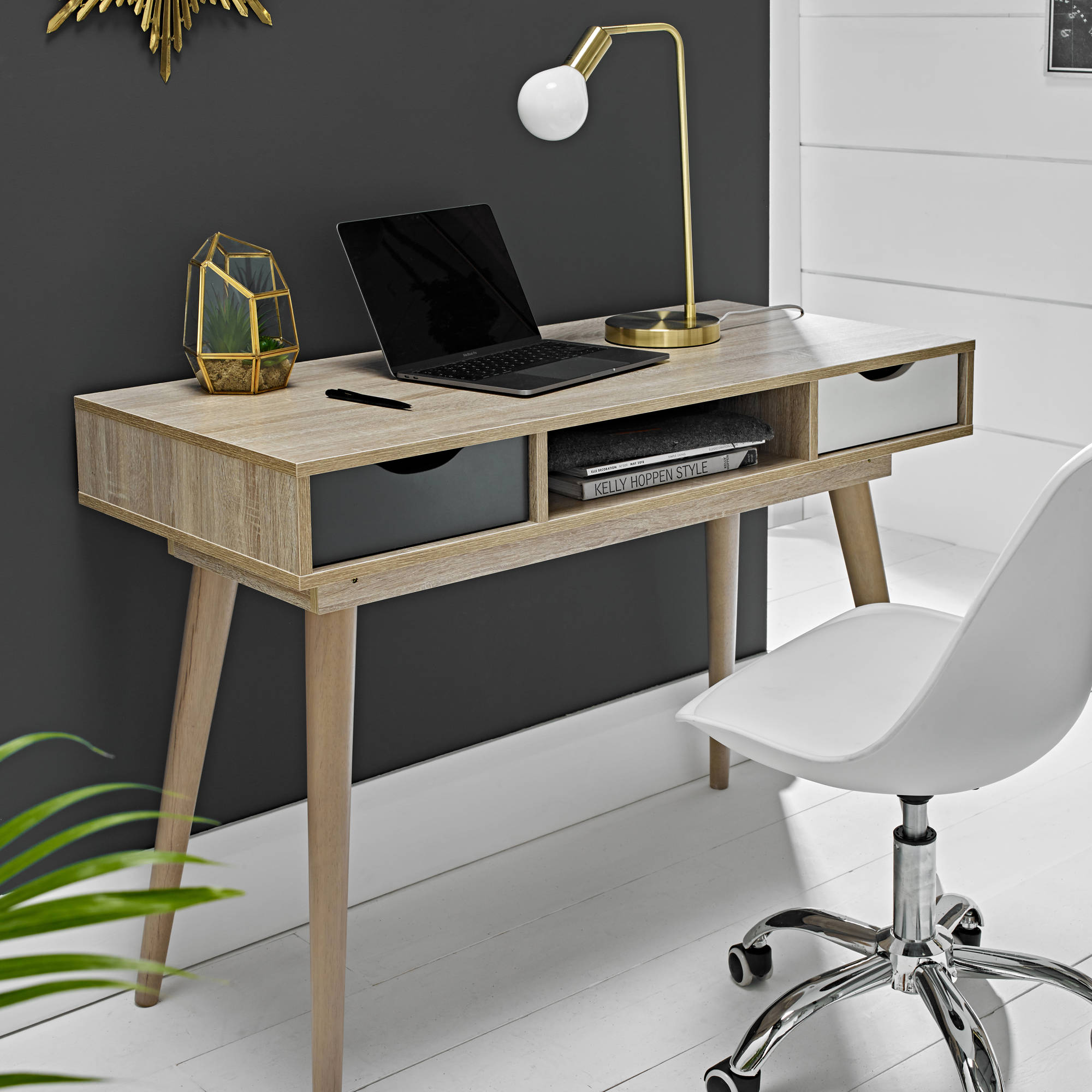 Svalbard Desk in Grey - Ezzo