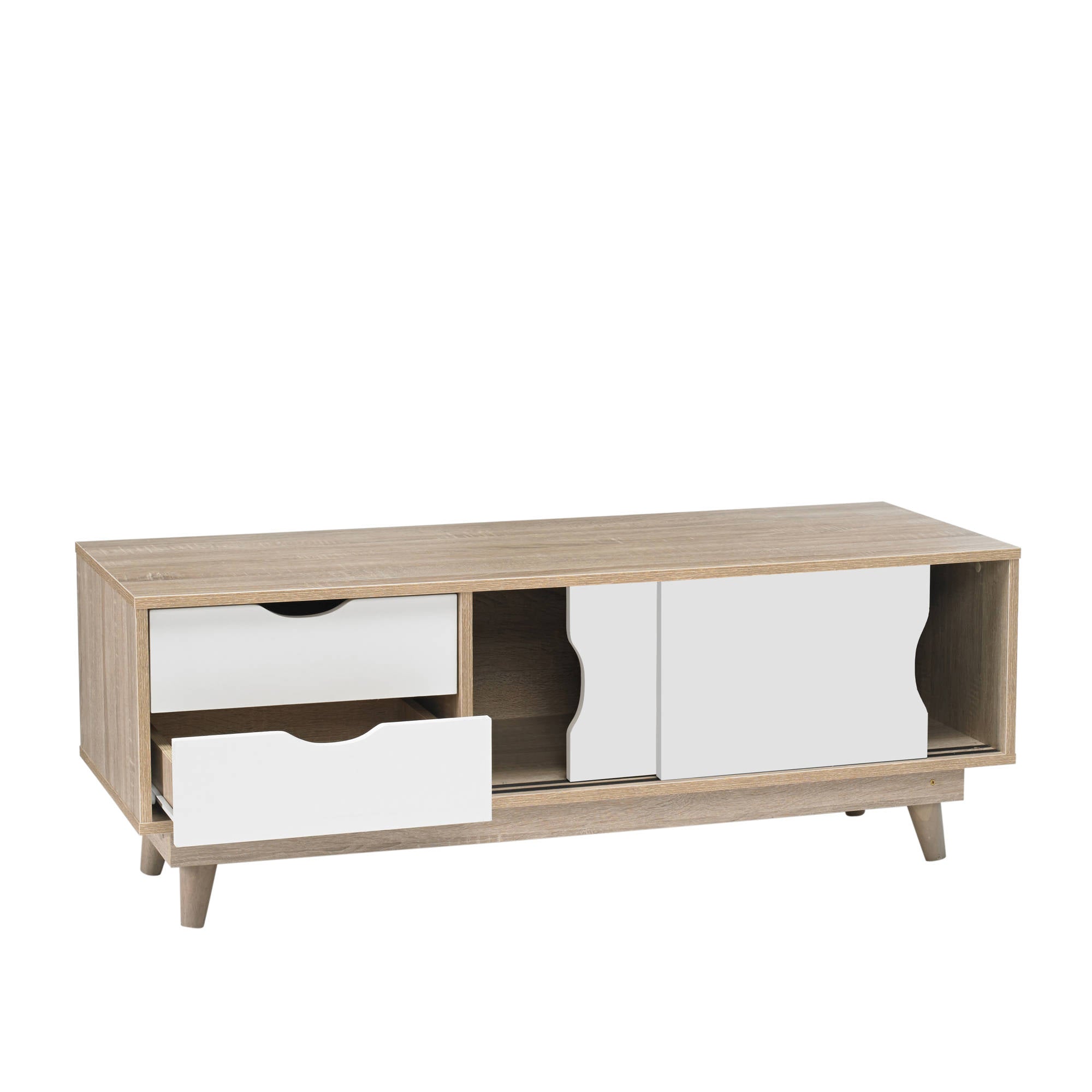 Svalbard TV Unit in White - Ezzo