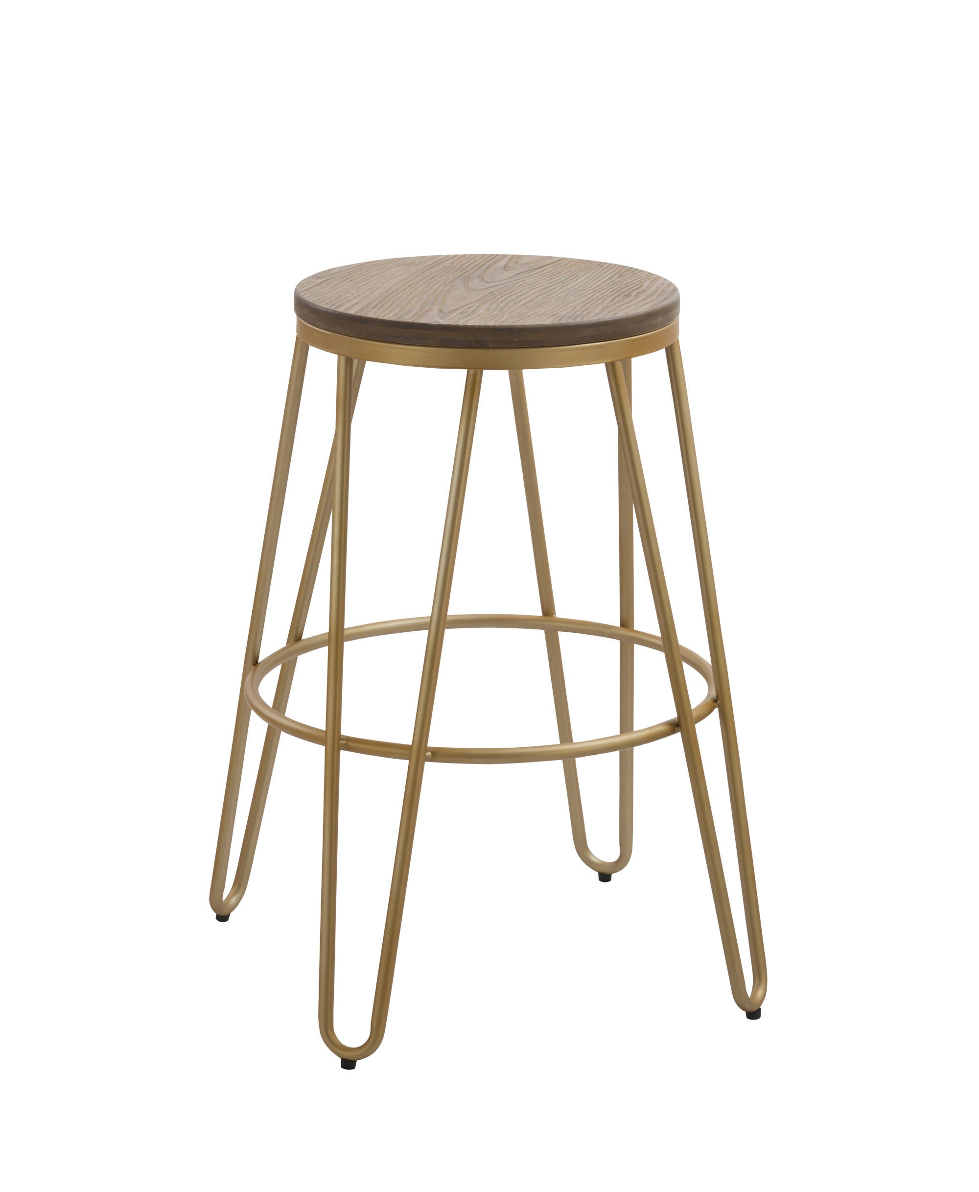 Symbol Stool with Gold Legs - Ezzo