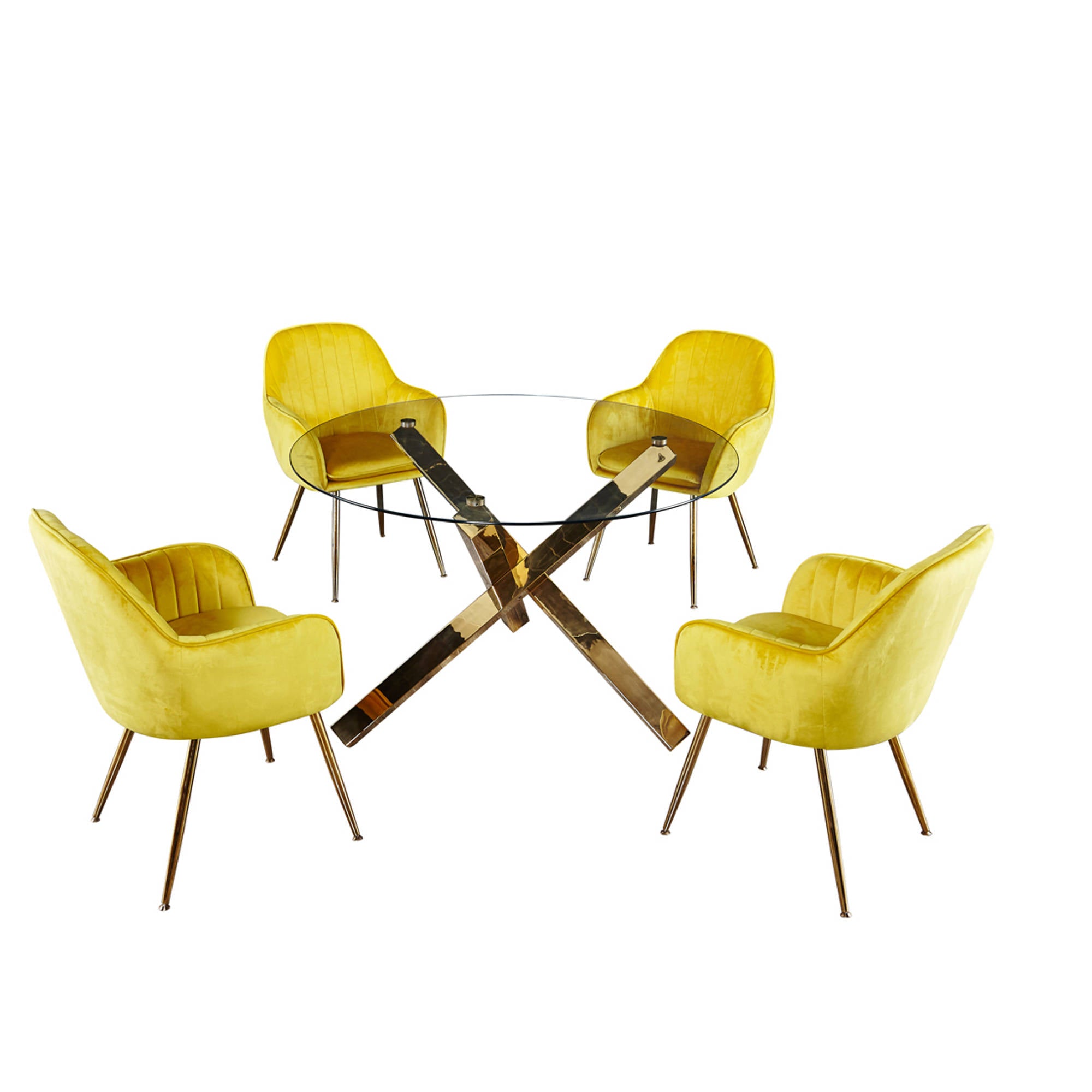 Tragara Table with Gold Legs - Ezzo