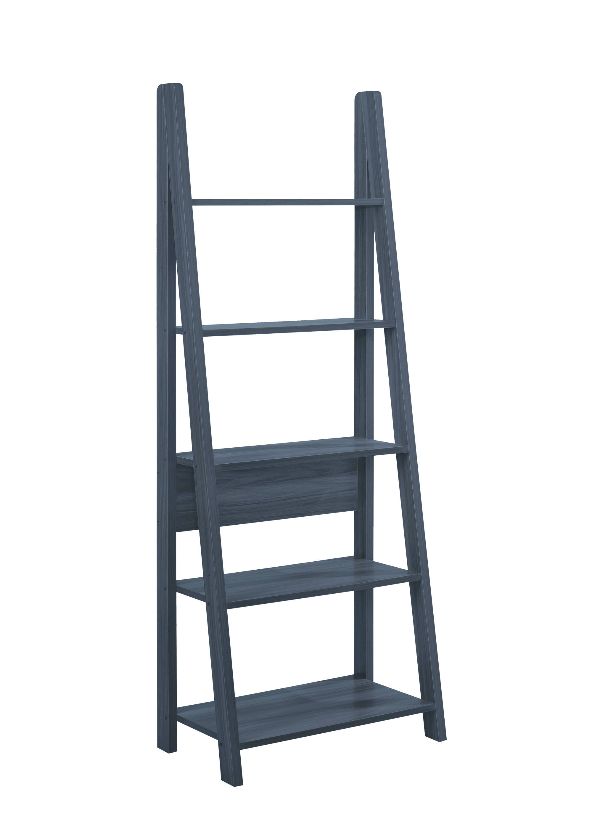 Turan Ladder Bookcase in Black - Ezzo