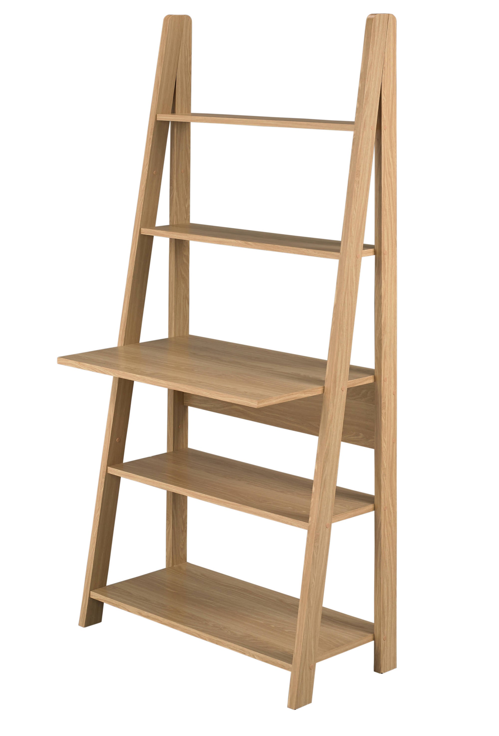 Turan Ladder Computer Desk Oak - Ezzo