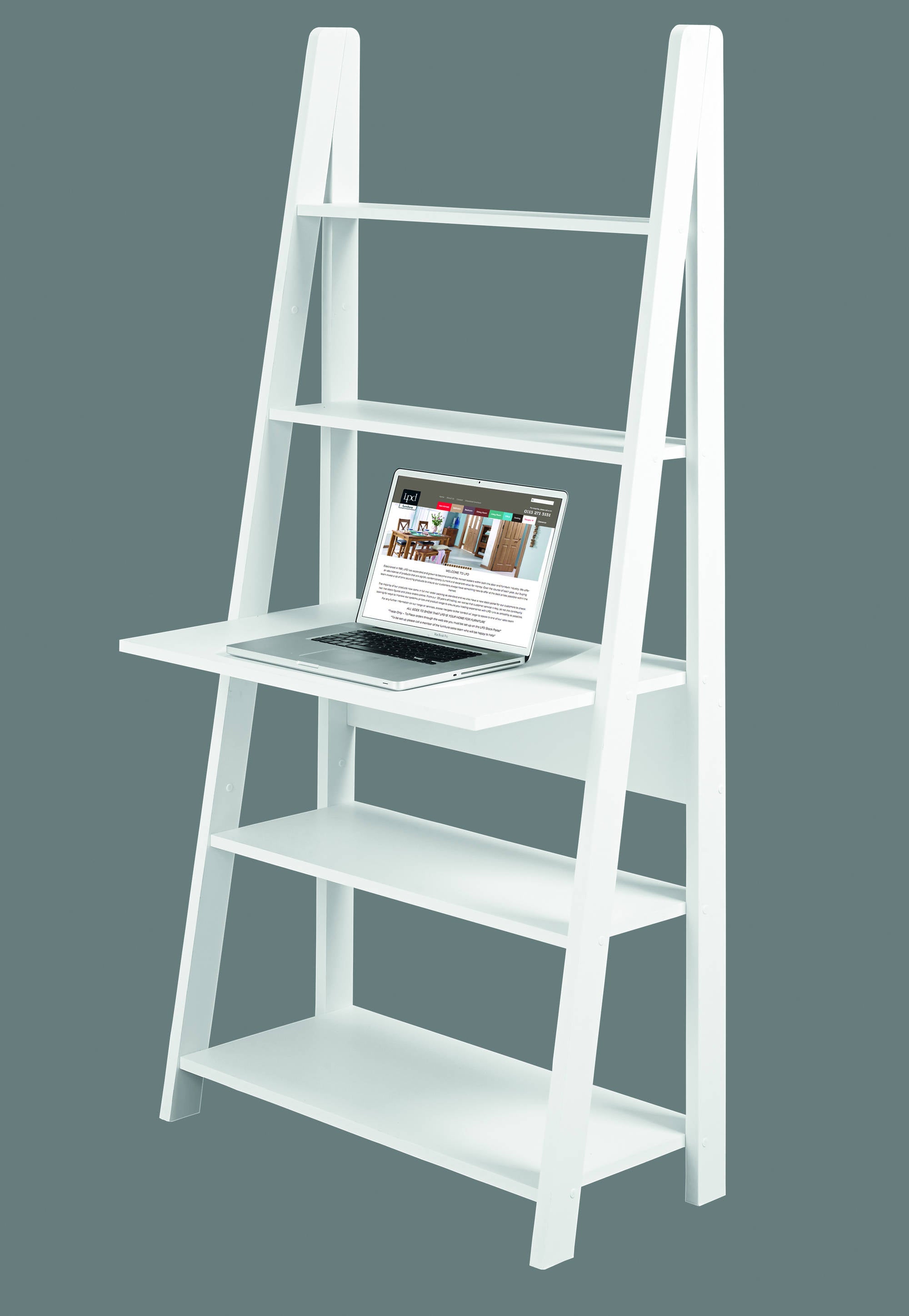 Turan Ladder Computer Desk White - Ezzo